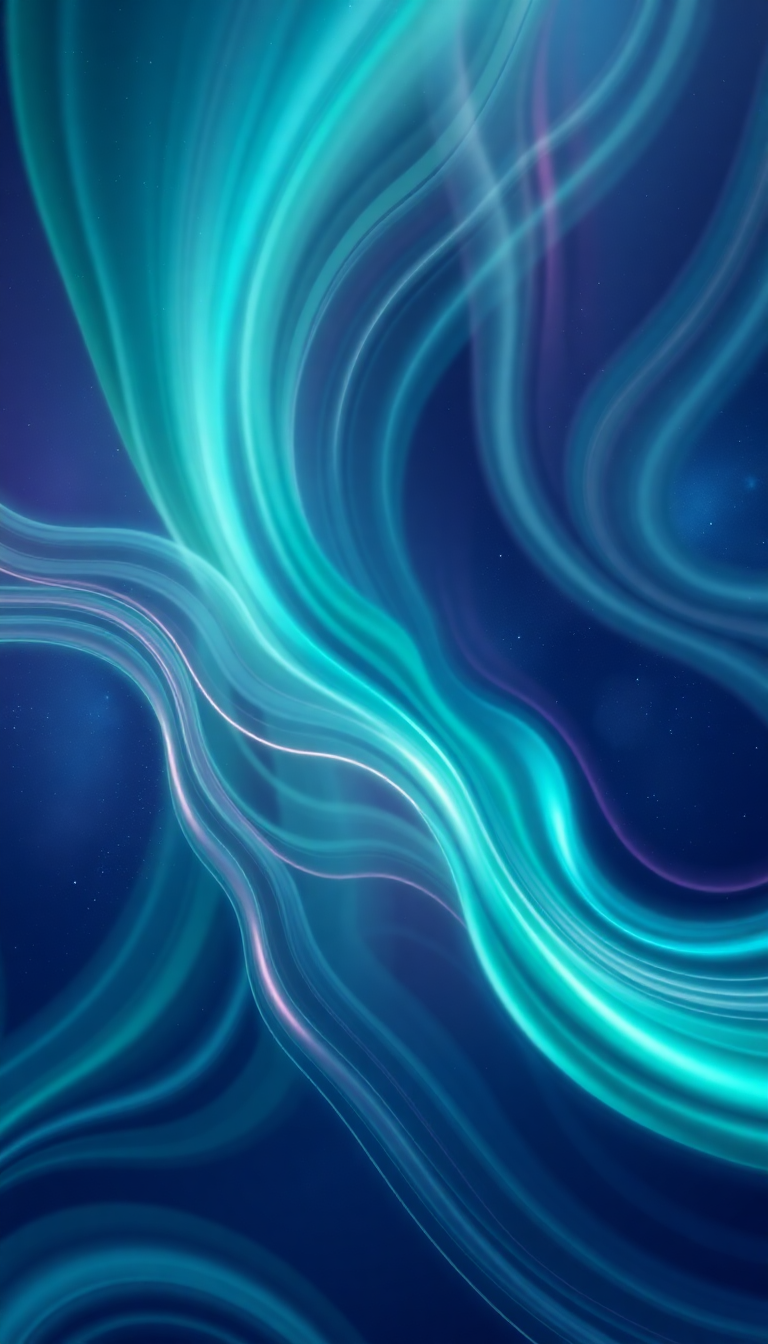 Northern Lights Abstracted Flowing Ribbons Digital art Wallpaper
