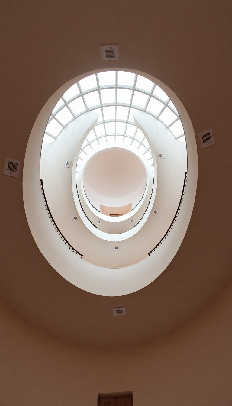 Spiral Staircase Looking Up Endless Photorealistic Wallpaper
