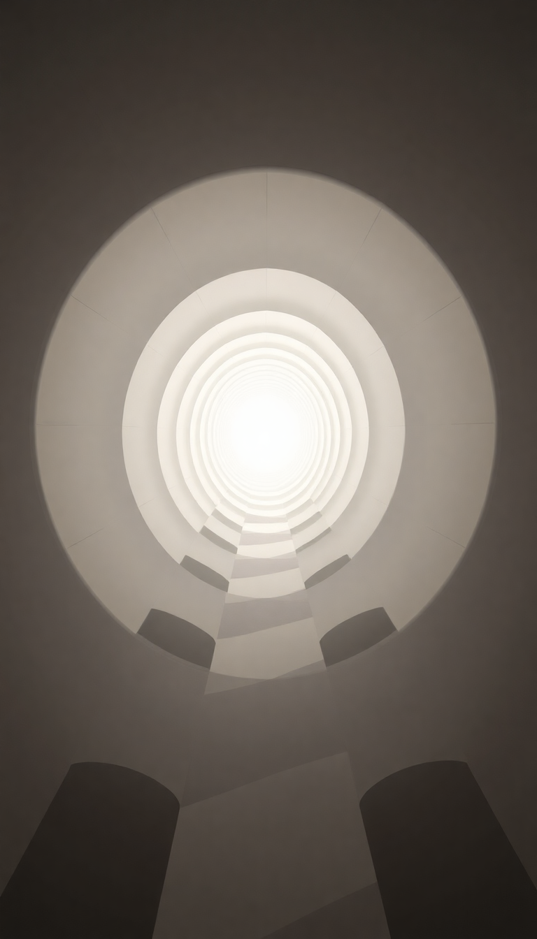 Spiral Staircase Looking Up Endless Photorealistic Wallpaper