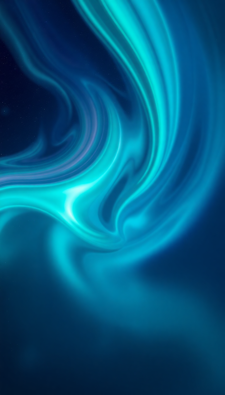 Northern Lights Abstracted Flowing Ribbons Digital art Wallpaper