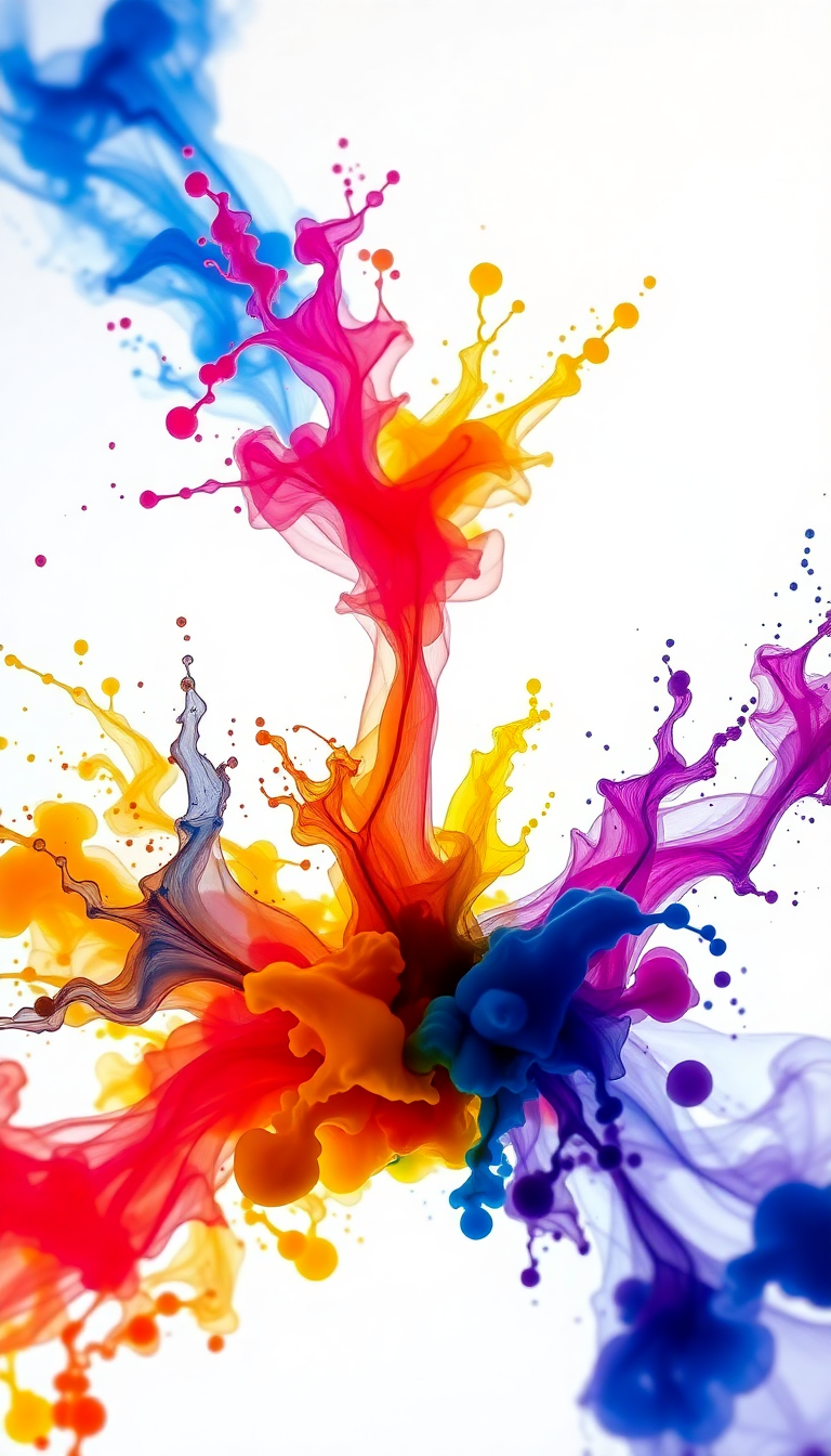 Ink Explosion In Water Freeze Digital art Wallpaper