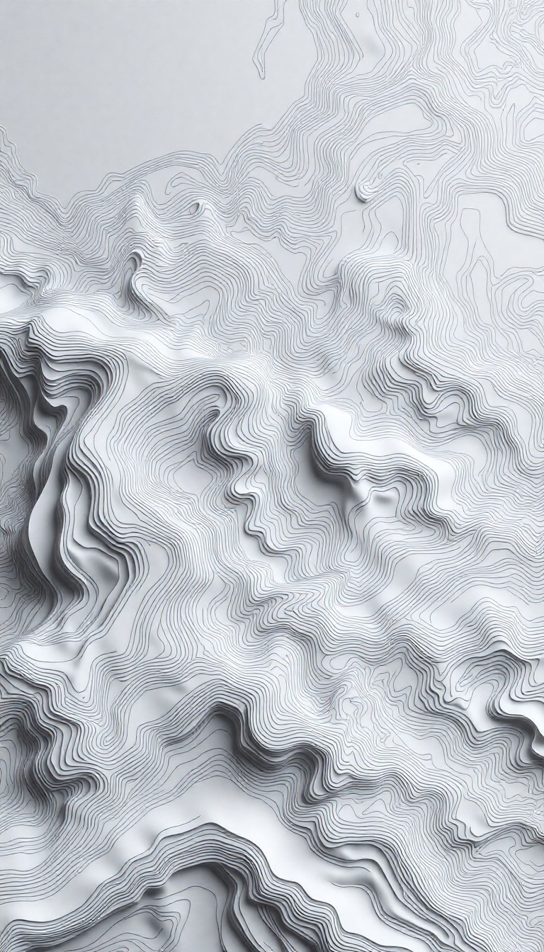 Topographic Lines Flowing Terrain Map Minimalist Wallpaper
