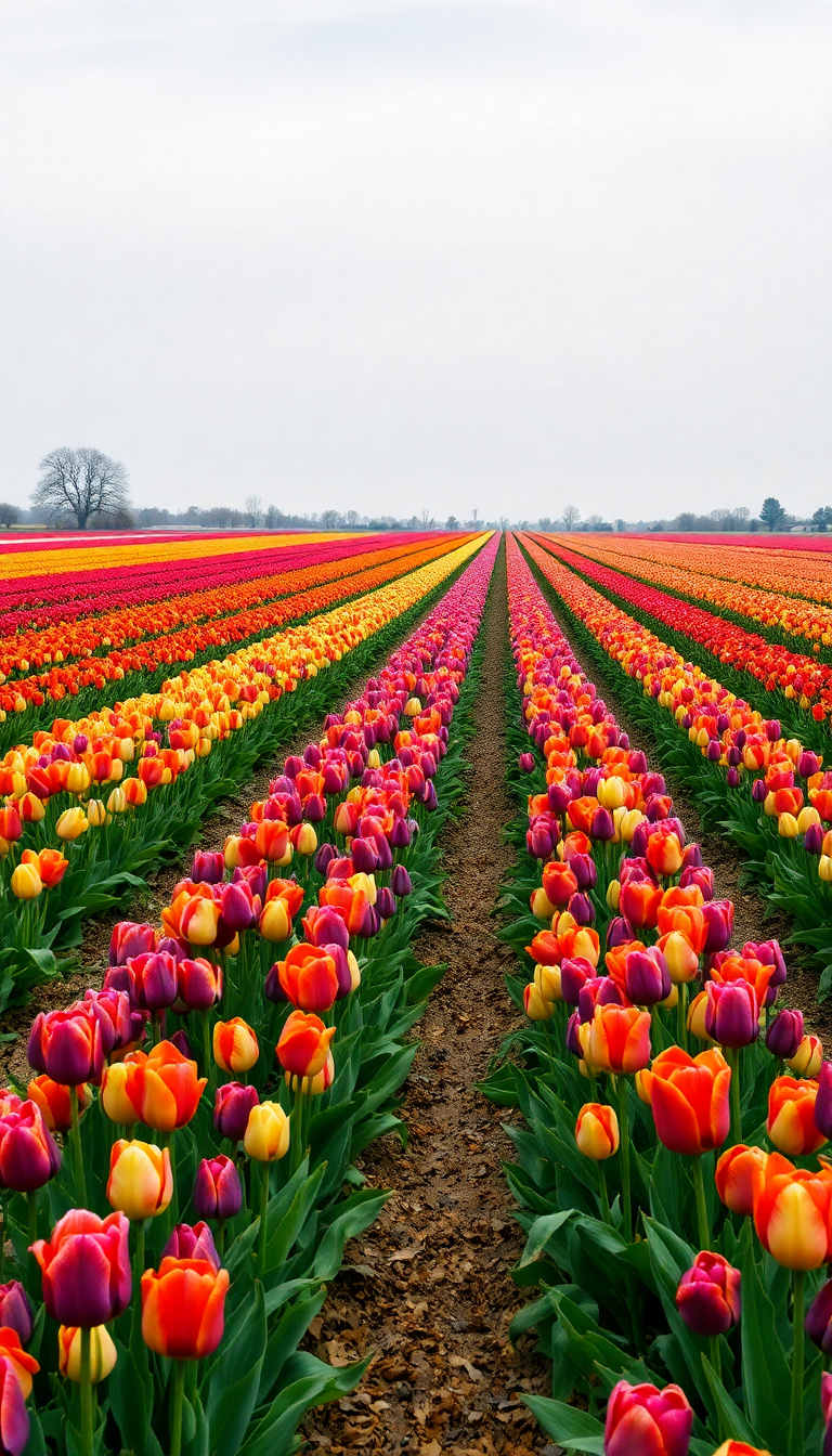 Photorealistic Tropical Field Rows Of Wallpaper