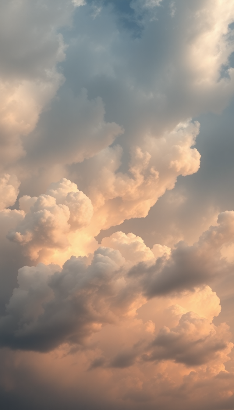 Mammatus Clouds Dramatic Bubble Sky Photorealistic Wallpaper