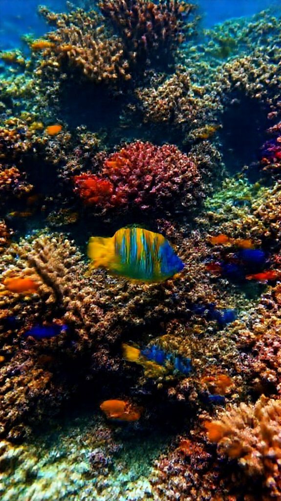 Coral Reef Vibrant Fish Tropical Photorealistic Wallpaper