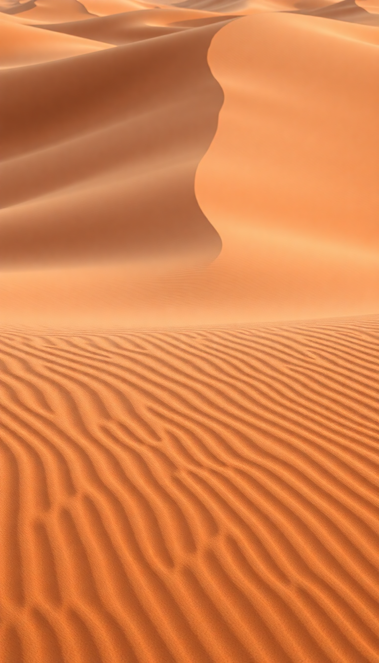 Sand Dune Ripples Wind Patterns Photorealistic Wallpaper