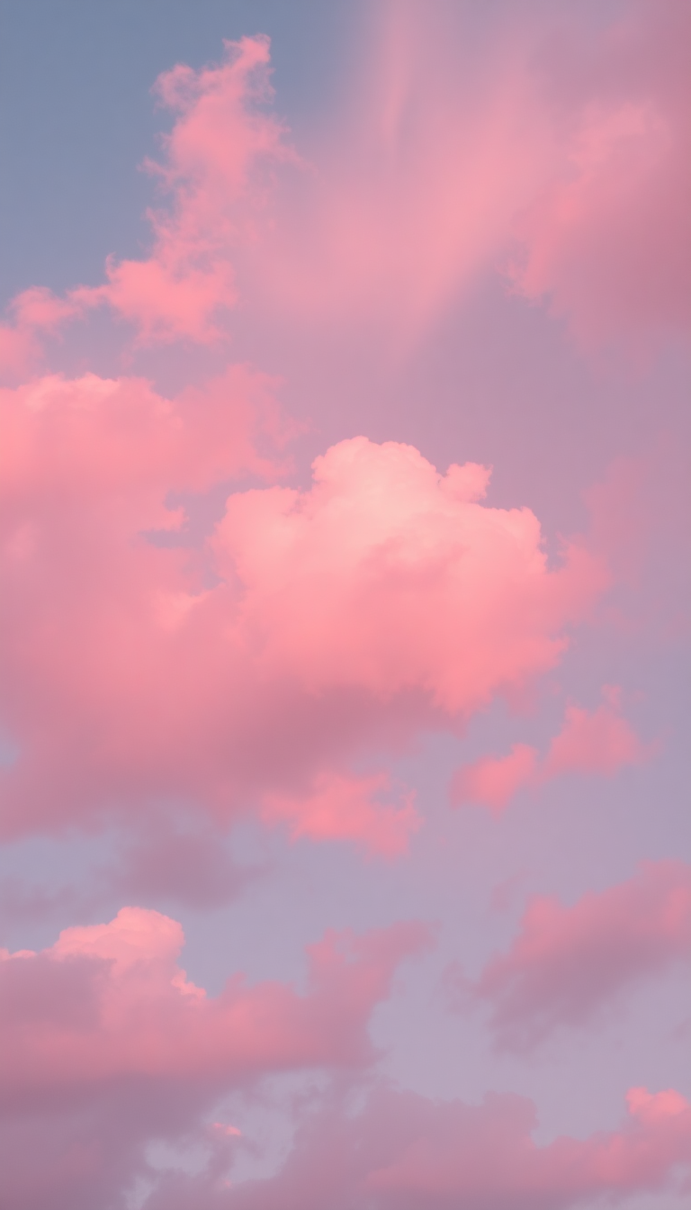 Pink Cloud Cotton Candy Sky Aesthetic Wallpaper