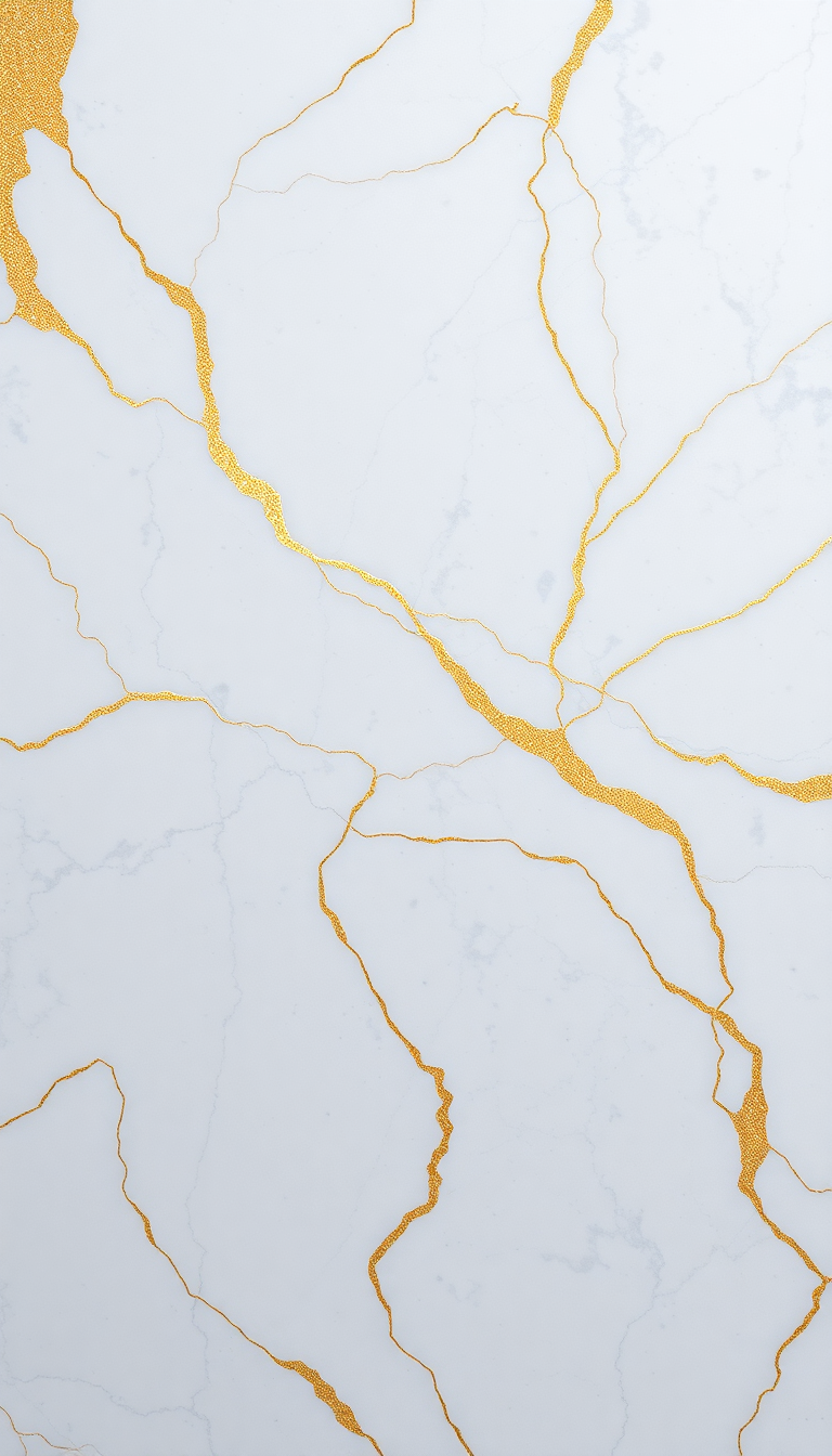 Icy Surreal Marble Texture White Wallpaper