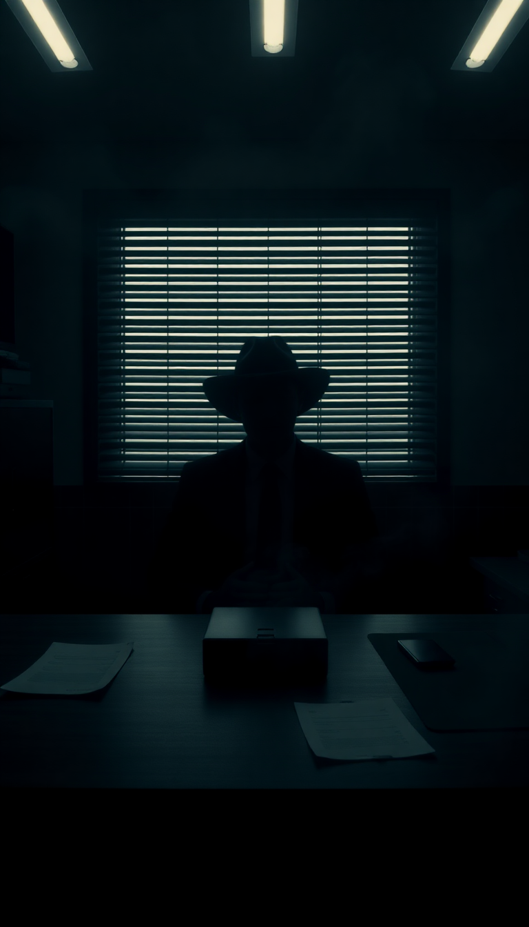 Molten Baroque Noir Detective Office Wallpaper