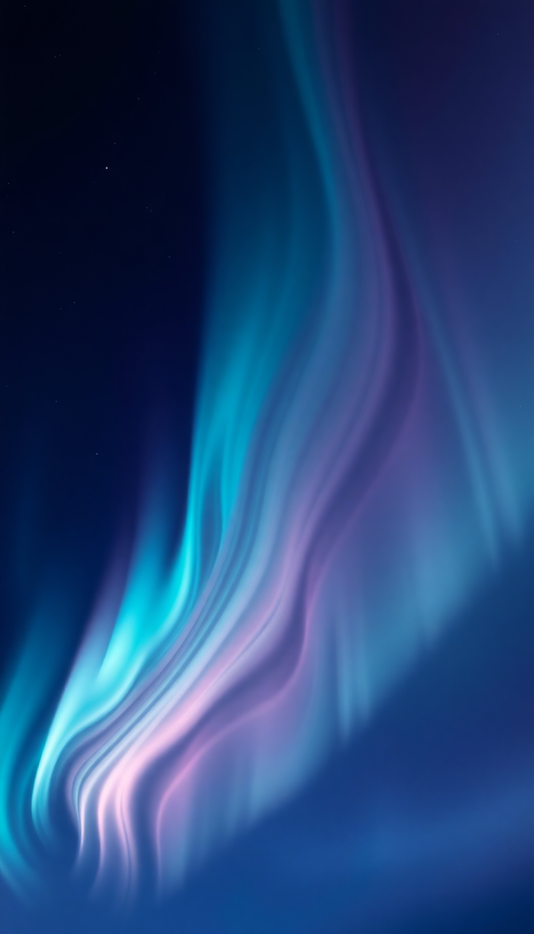 Northern Lights Abstracted Flowing Ribbons Digital art Wallpaper