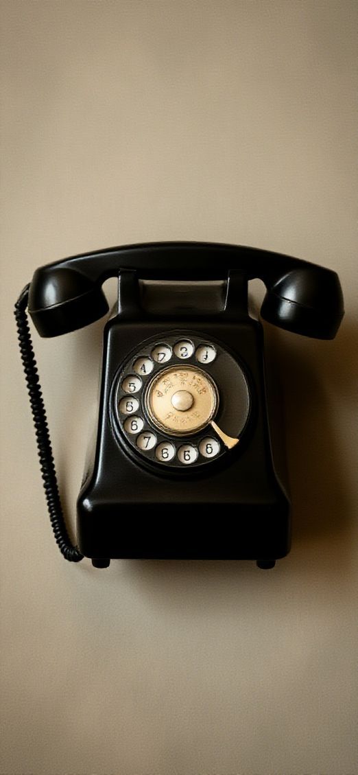 Dramatic Vintage Telephone Rotary Dial Classic Wallpaper