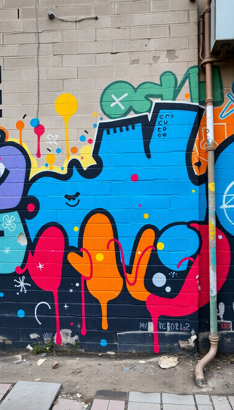 Eternal Street Art Mural Colorful Wall Wallpaper