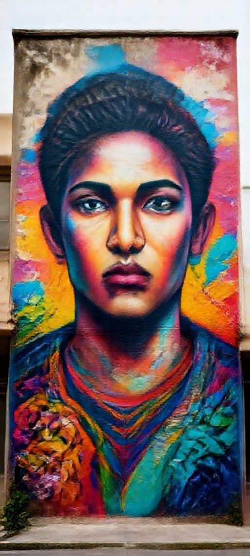 Street Art Mural Holographic Mega Wallpaper