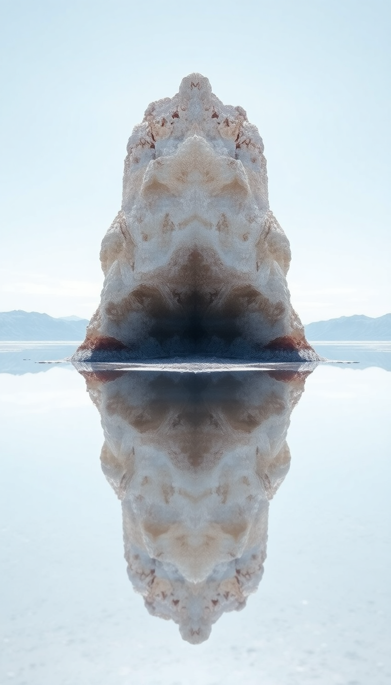 Salt Flats Mirror Reflection Perfect Photorealistic Wallpaper