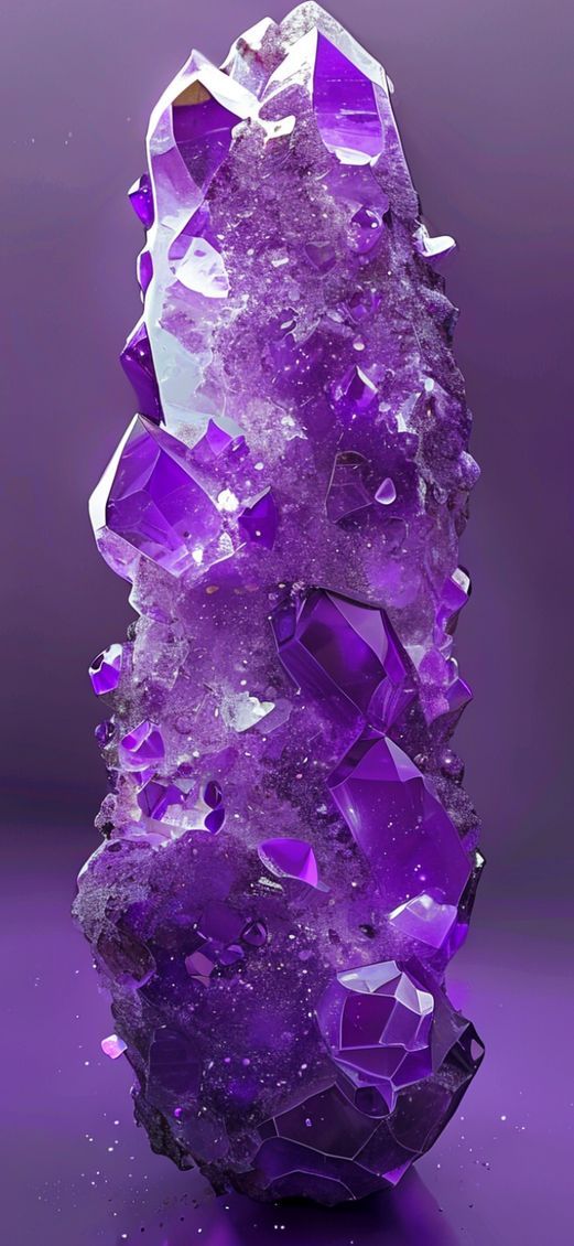Geode Crystal Interior Purple Amethyst Photorealistic Wallpaper
