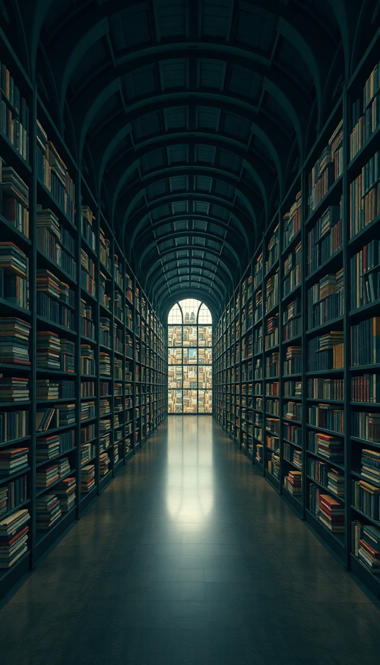 Infinite Library Impossible Architecture Books Digital art Wallpaper