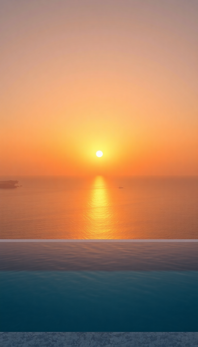 Infinity Pool Edge Overlooking Ocean Photorealistic Wallpaper