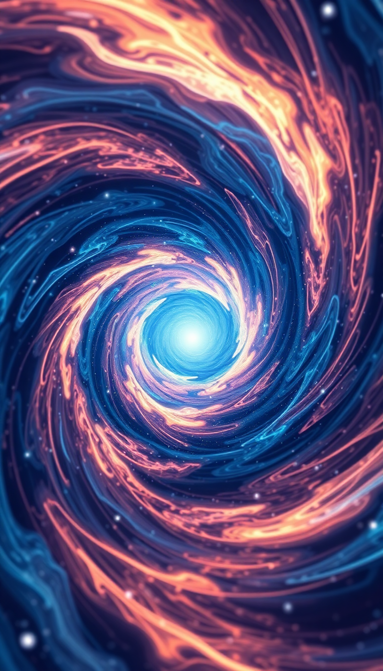 Wormhole Portal Swirling Energy Gateway Digital art Wallpaper
