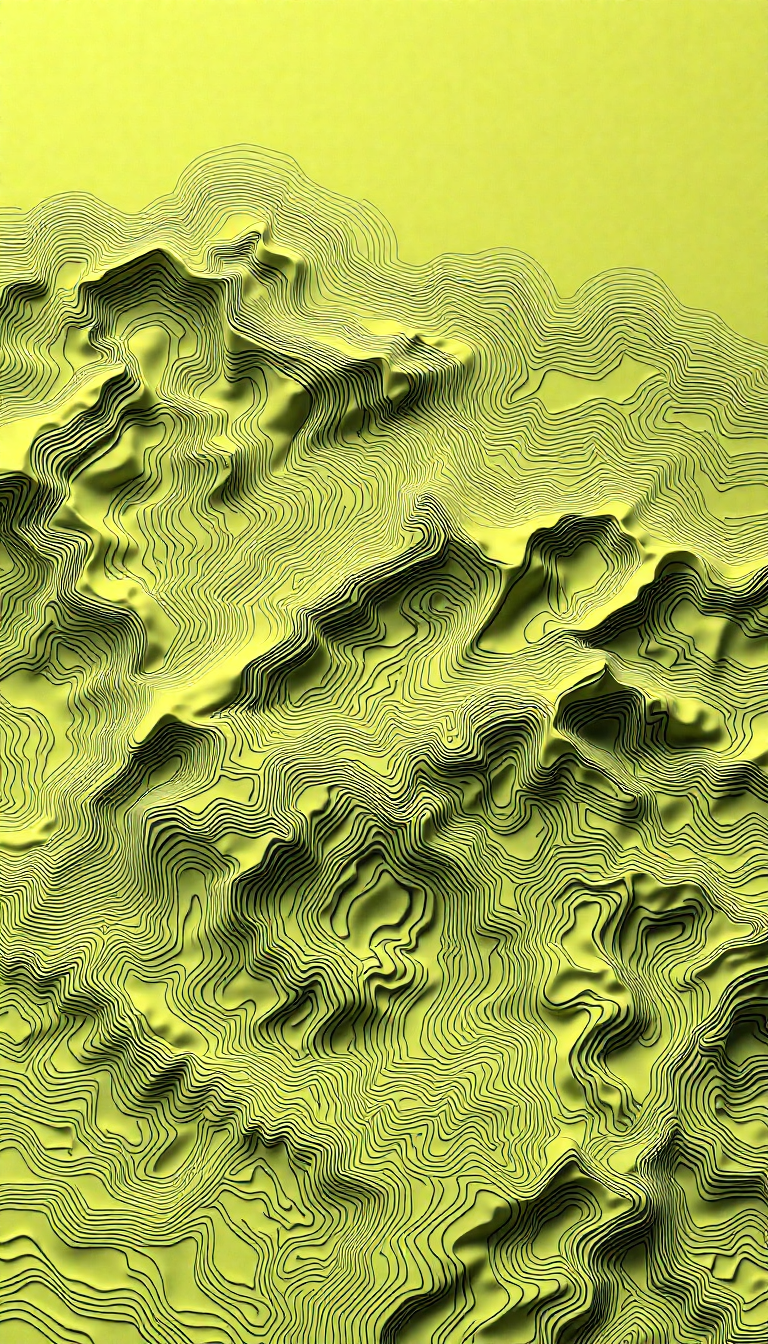 Topographic Lines Flowing Terrain Map Minimalist Wallpaper