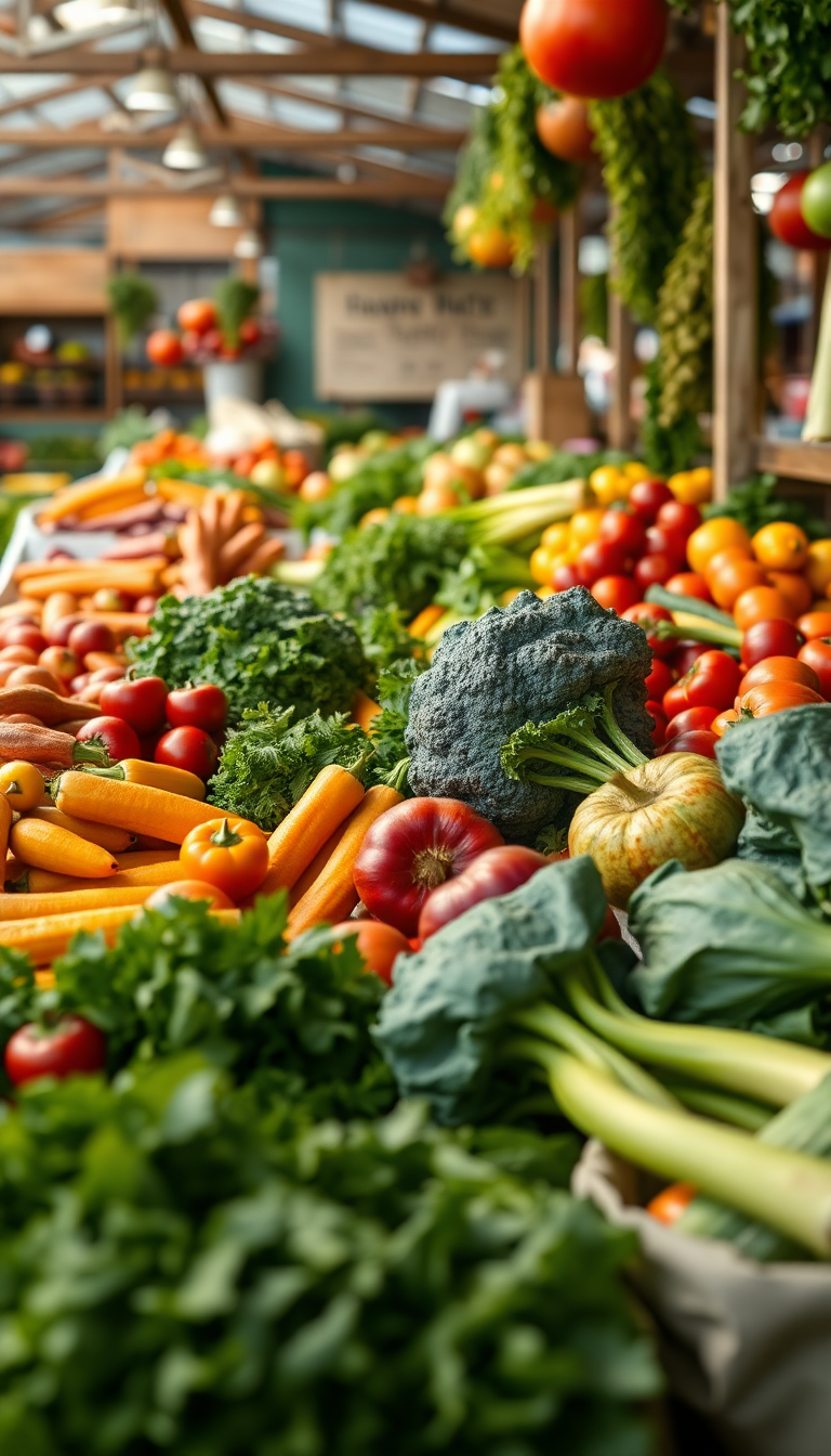 Holographic Farmers Produce Vegetables Photorealistic Wallpaper