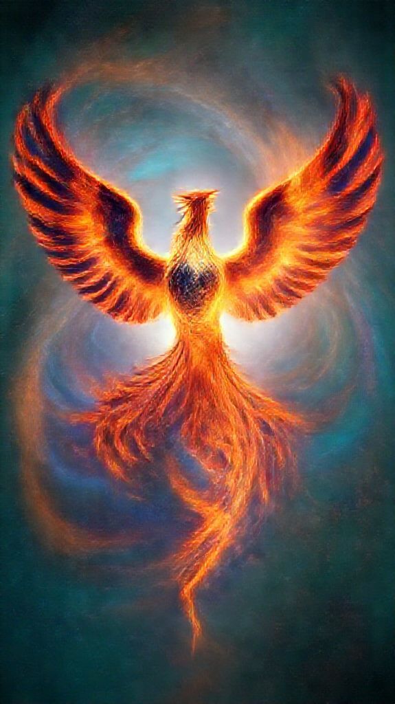 Nebula Shaped Like Phoenix Bird Digital art Wallpaper