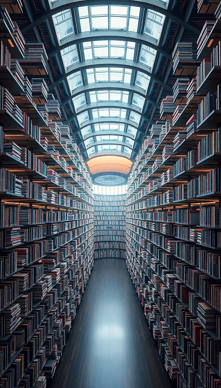 Infinite Library Impossible Architecture Books Digital art Wallpaper