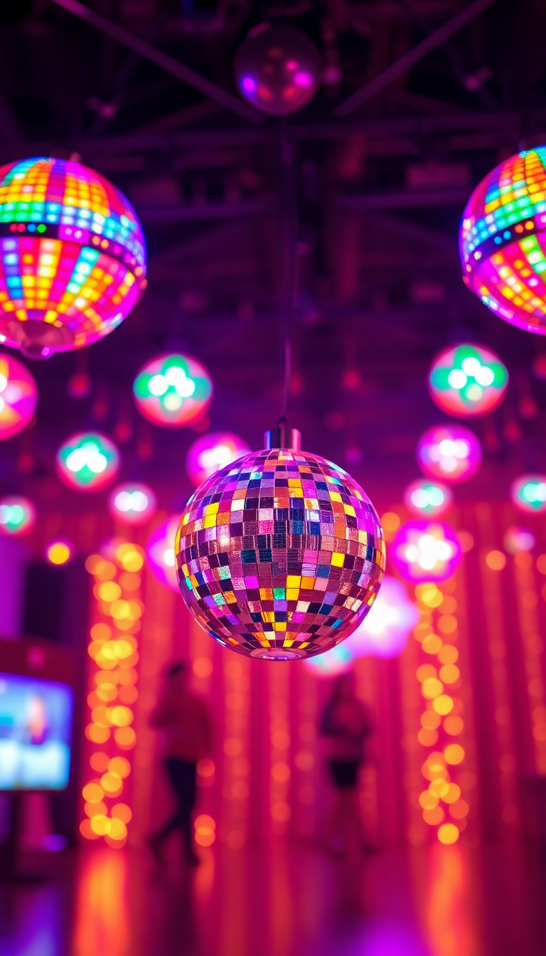 Photorealistic Abstract Disco Ball Lights Wallpaper