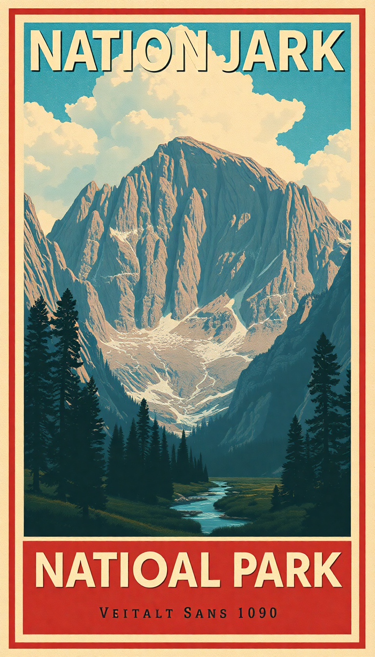 Digital art Dazzling Travel Poster Style Wallpaper