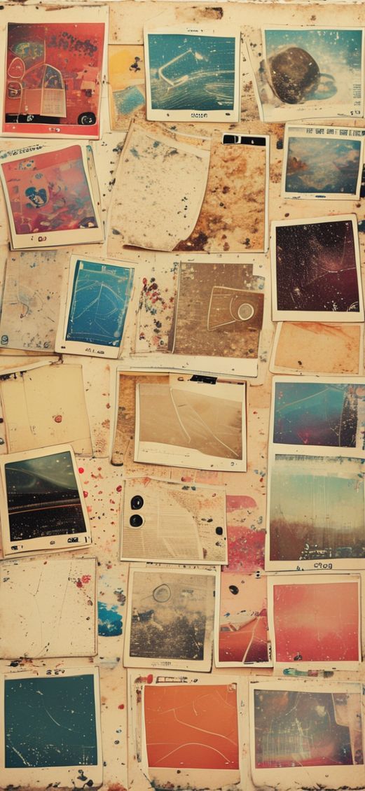Ornate Nordic Vintage Polaroid Collection Wallpaper