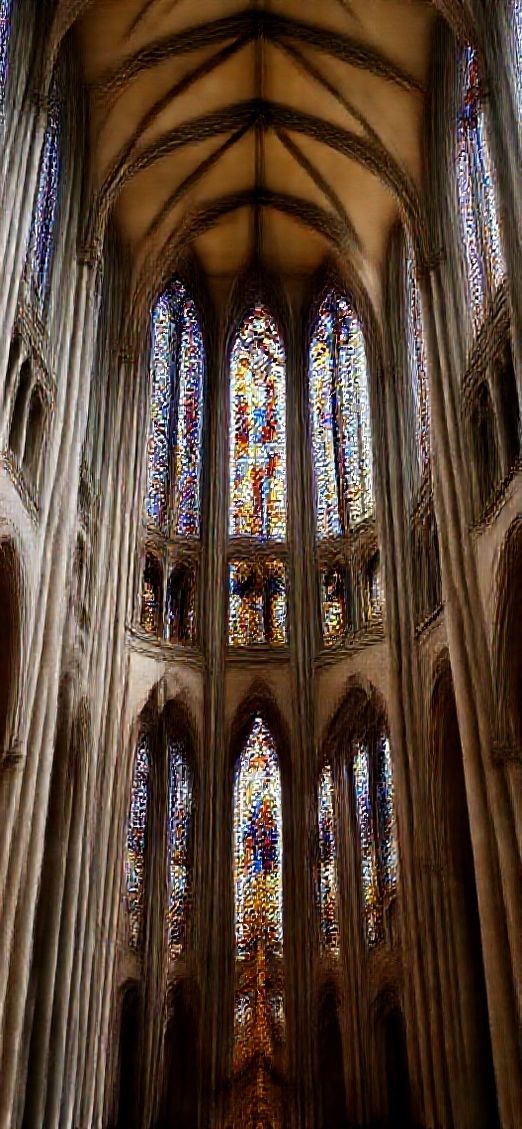 Cathedral Ceiling Stained Glass Light Streaming Photorealistic Version Wallpaper