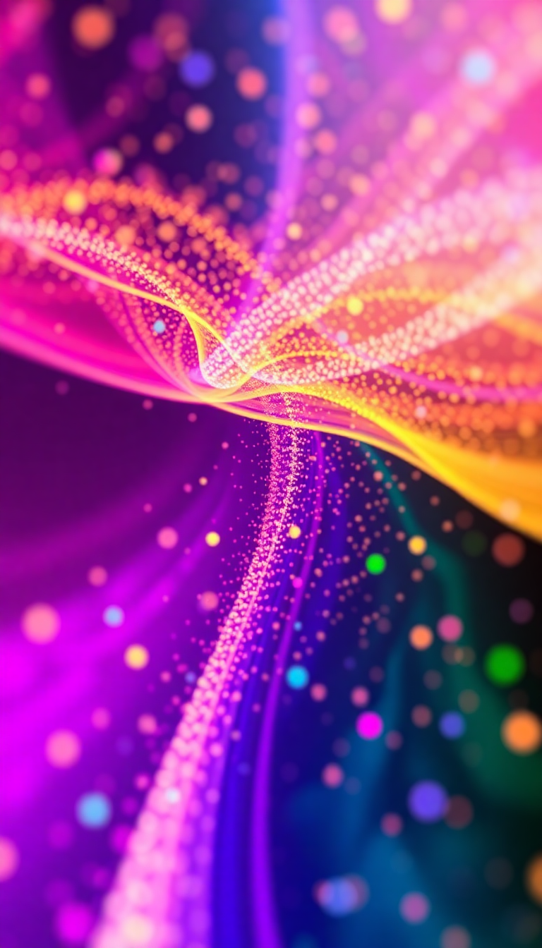 Generative Art Flowing Particles Stream Digital art Wallpaper
