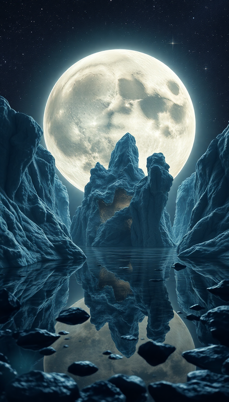 Crystal Caves On Alien Moon Digital art Wallpaper