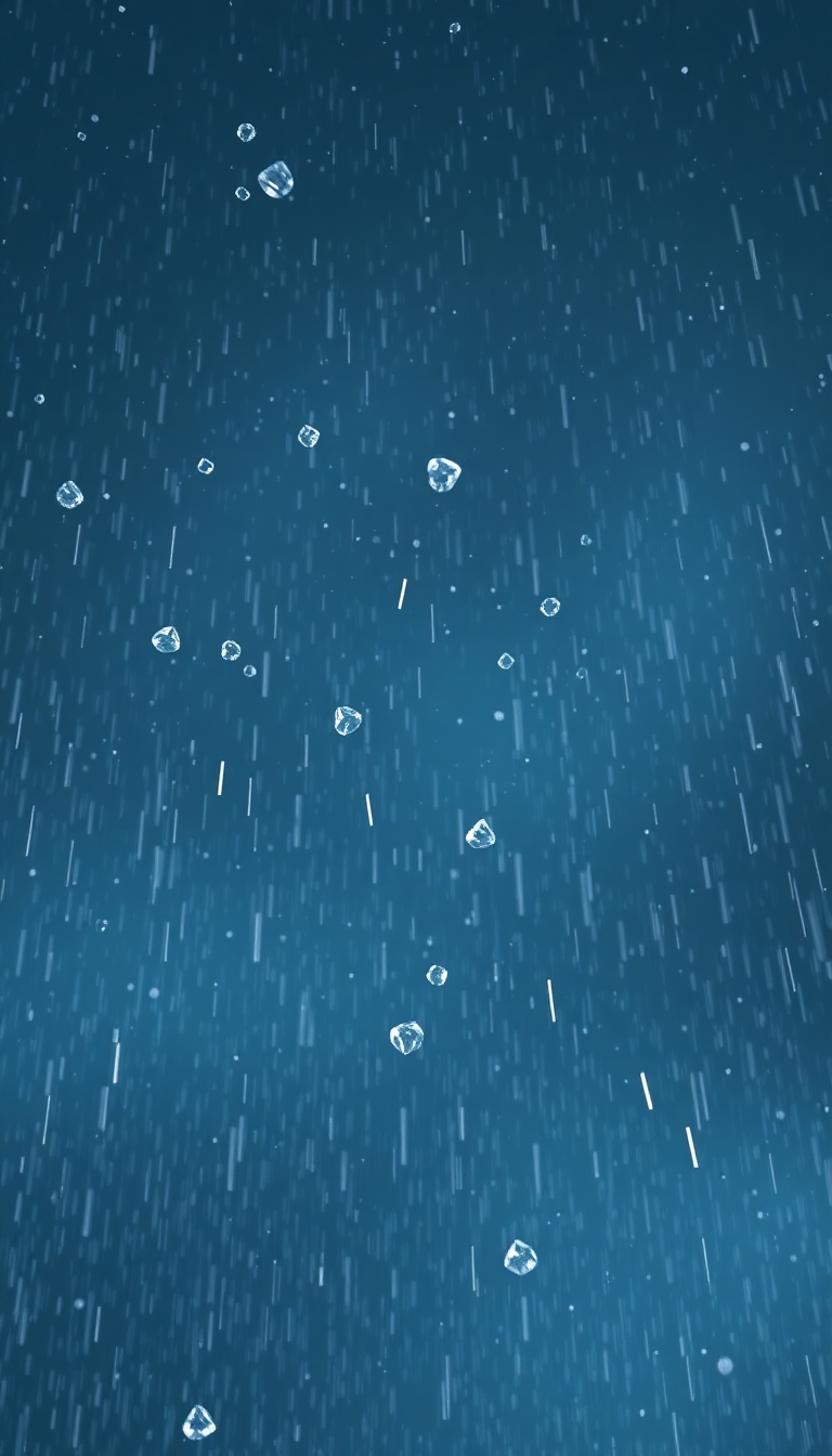 Hailstorm Dramatic Ice Falling Dark Photorealistic Wallpaper