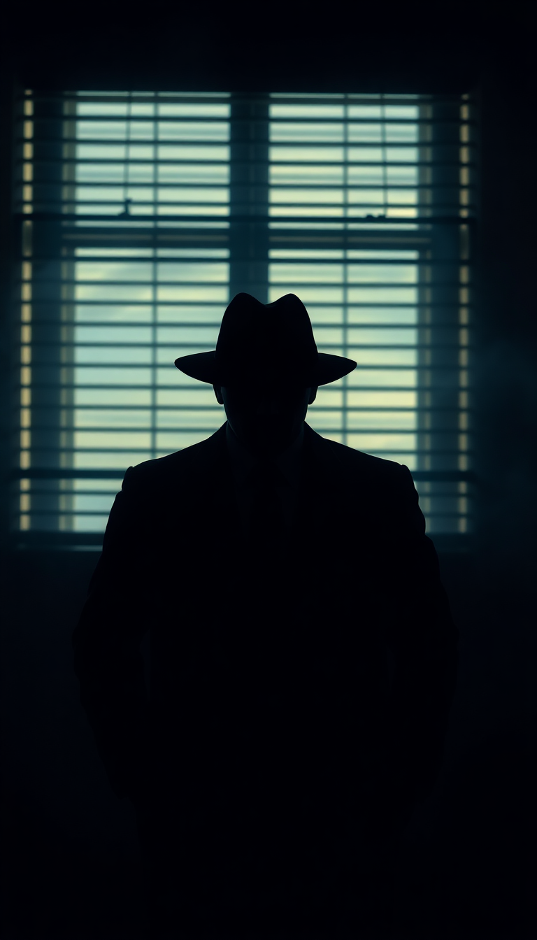 Noir Detective Office Blinds Shadows Aesthetic Wallpaper