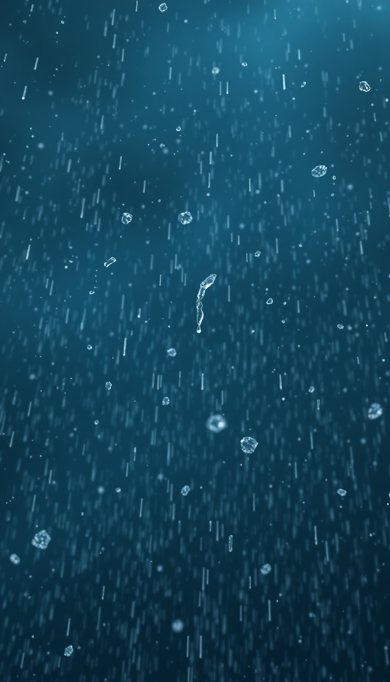 Hailstorm Dramatic Ice Falling Dark Photorealistic Wallpaper