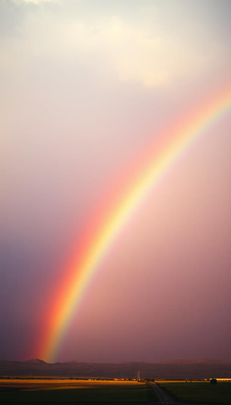 Rainbow After Storm Double Rainbow Photorealistic Wallpaper