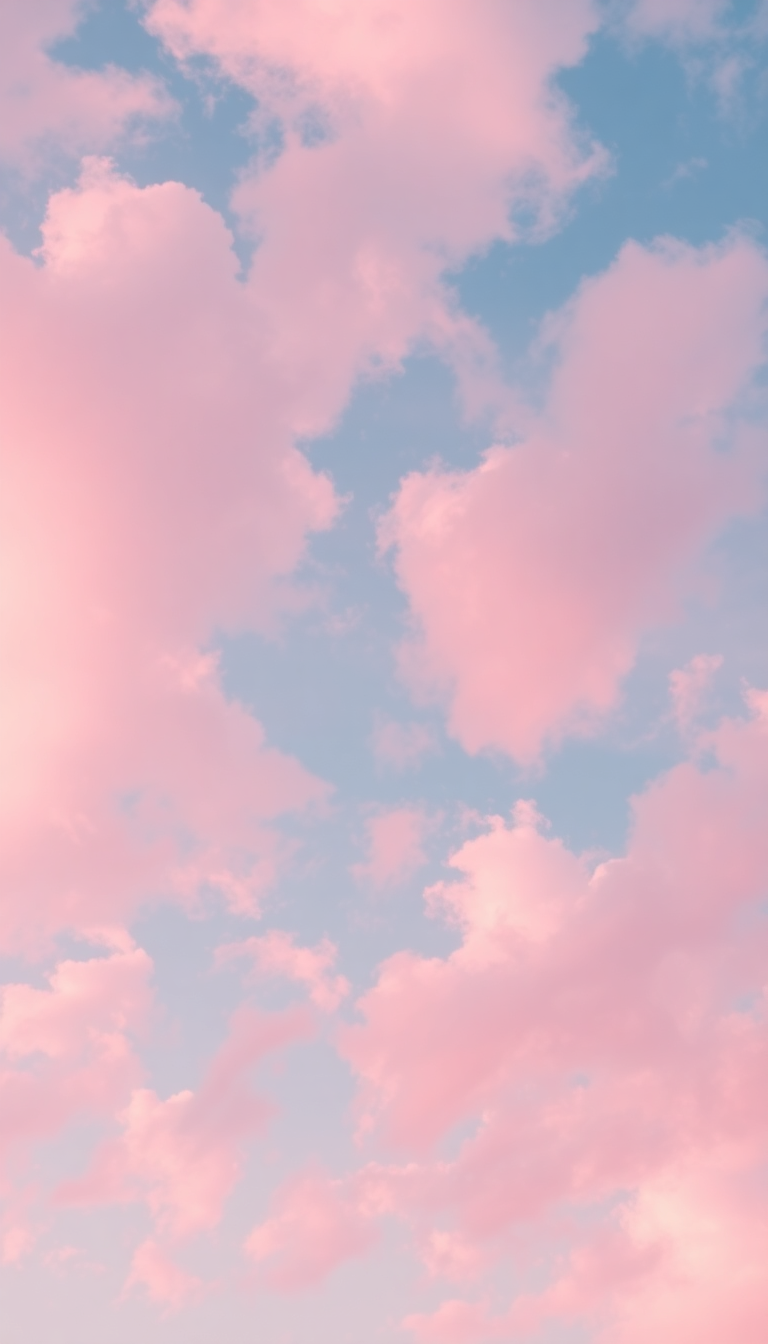 Pink Cloud Cotton Candy Sky Aesthetic Wallpaper