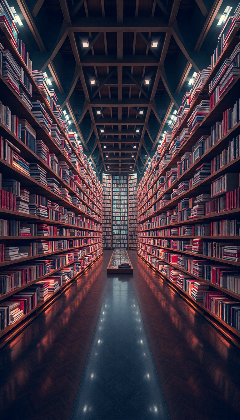 Infinite Library Impossible Architecture Books Digital art Wallpaper