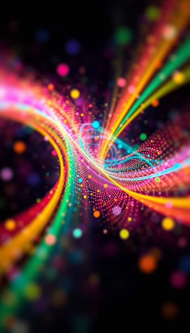 Generative Art Flowing Particles Stream Digital art Wallpaper