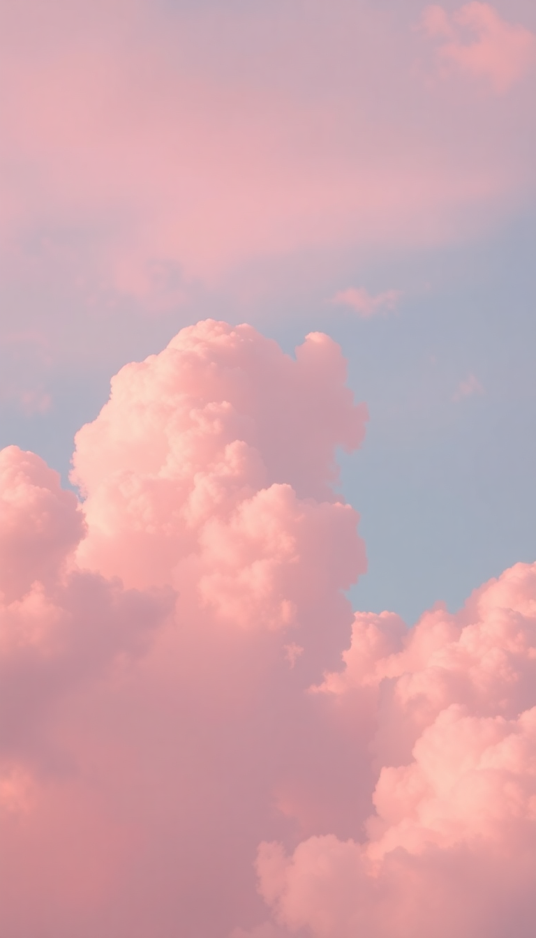 Pink Cloud Cotton Candy Sky Aesthetic Wallpaper