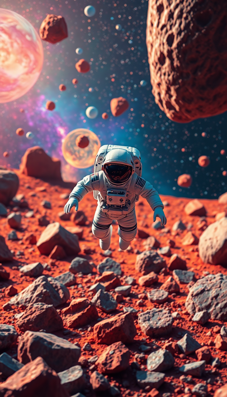 Digital art Subtle Floating Through Colorful Wallpaper