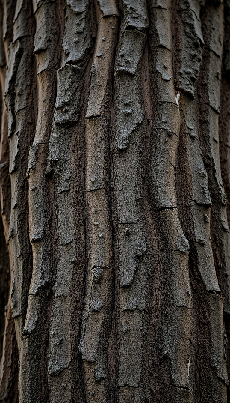Tree Bark Texture Macro Lines Photorealistic Wallpaper