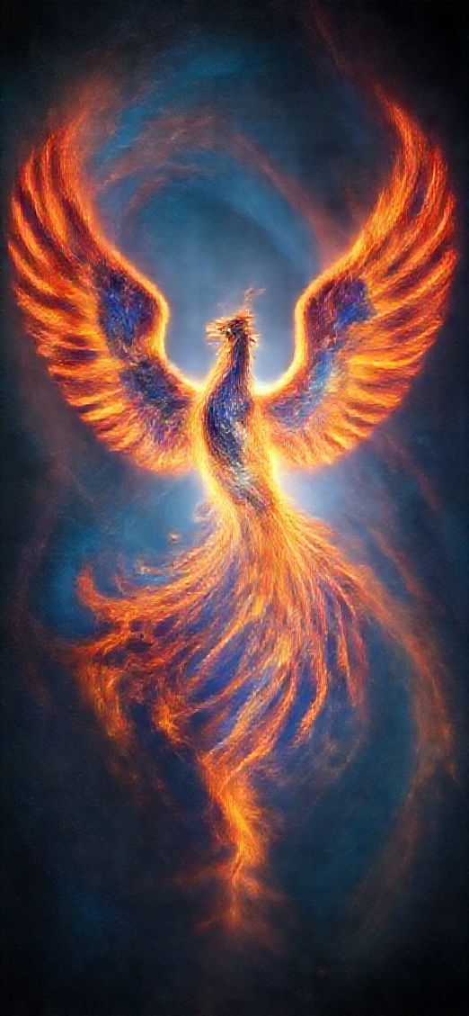 Nebula Shaped Like Phoenix Bird Digital art Wallpaper