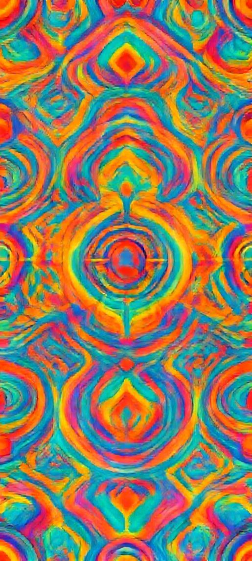 Abstract Icy Psychedelic 60s Pattern Wallpaper