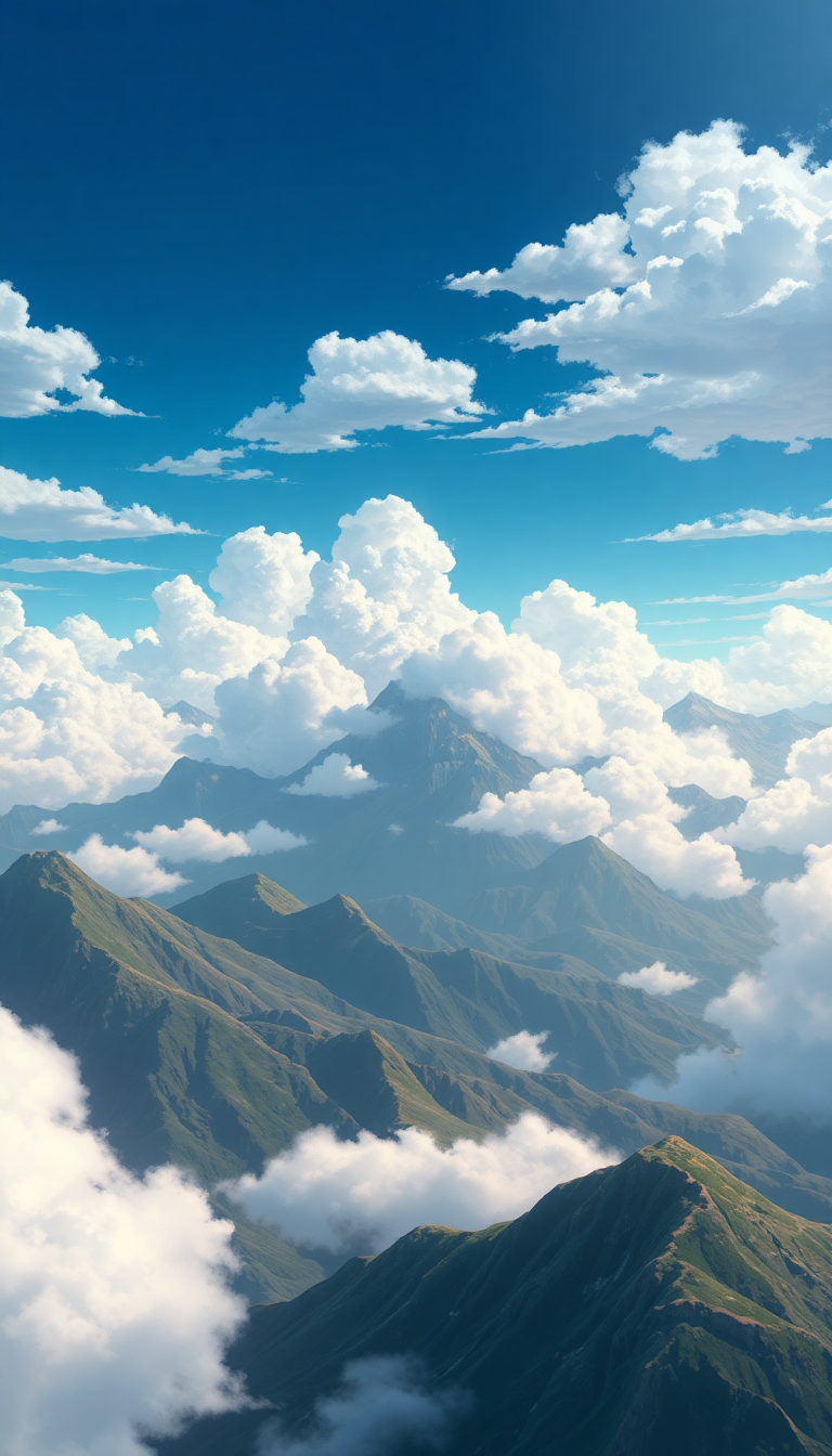 Cloud Sea Above Mountains Anime Anime Wallpaper