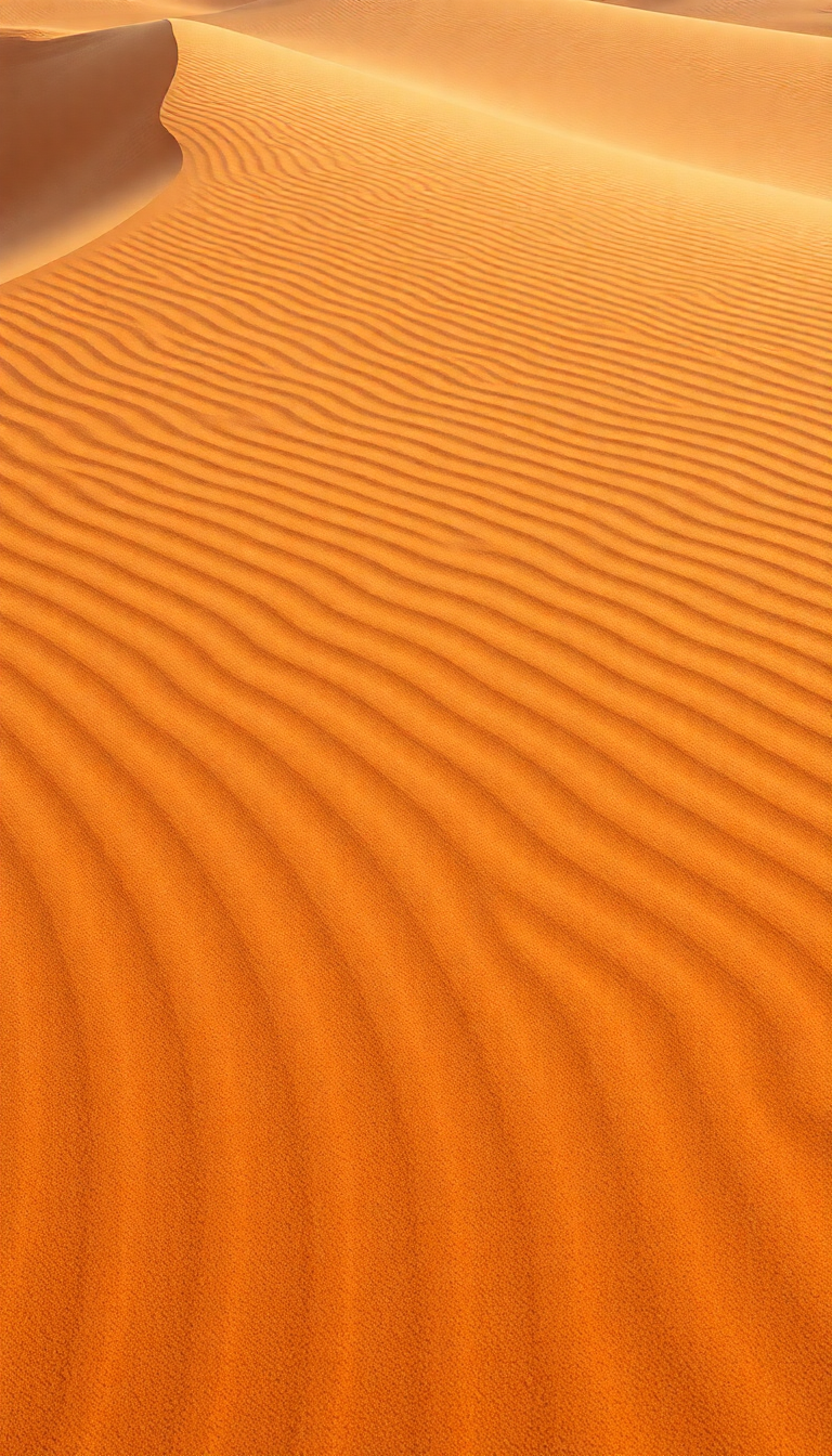 Sand Dune Ripples Wind Patterns Photorealistic Wallpaper