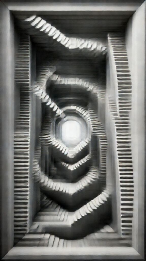 Impossible Geometry Escher Style Infinite Digital art Wallpaper