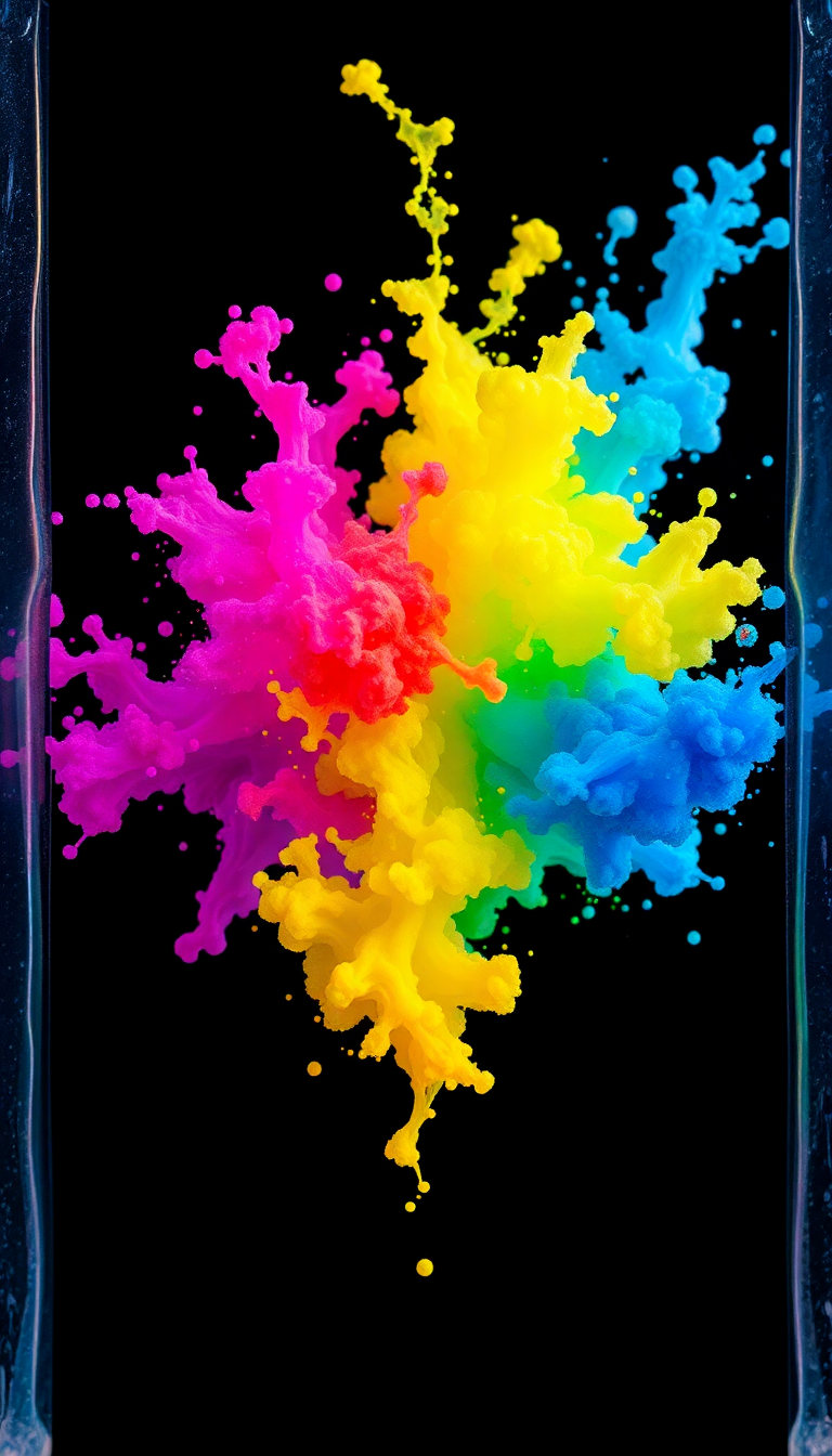 Ink Explosion In Water Freeze Digital art Wallpaper