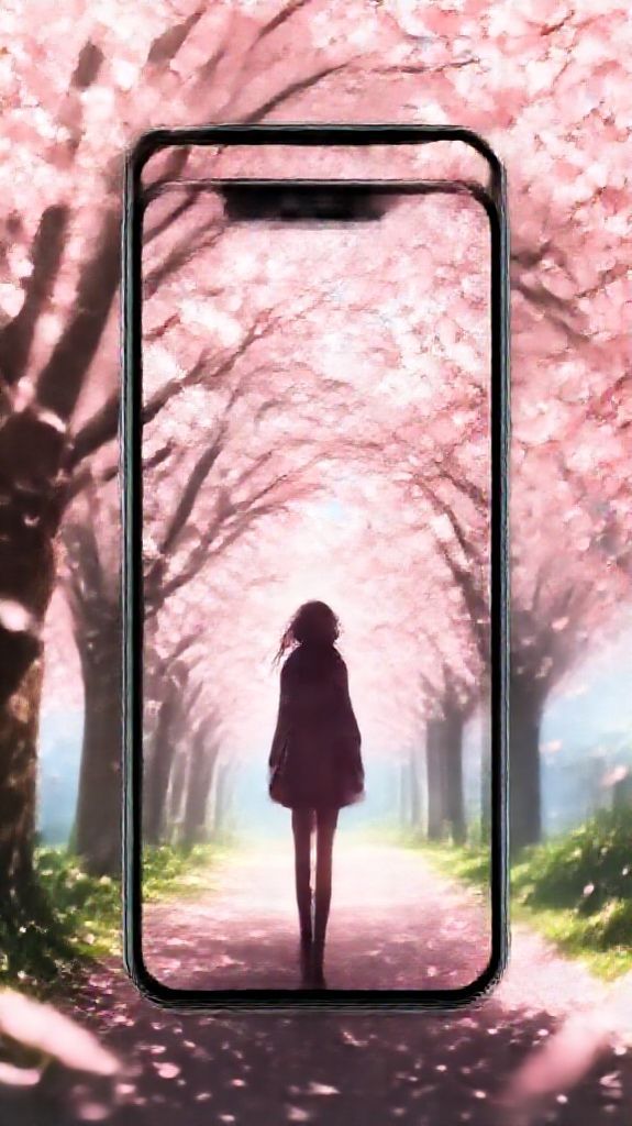 Cherry Blossom Petals Falling Anime Anime Wallpaper