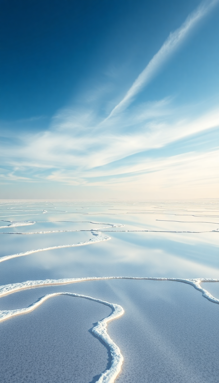 Salt Flats Mirror Reflection Perfect Photorealistic Wallpaper